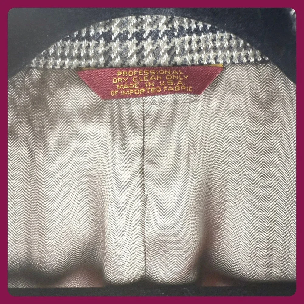 Vintage Eclectic Grandpa Corbin Harolds Glen Plaid Sport Coat Blazer Made in USA - Picture 2 of 11